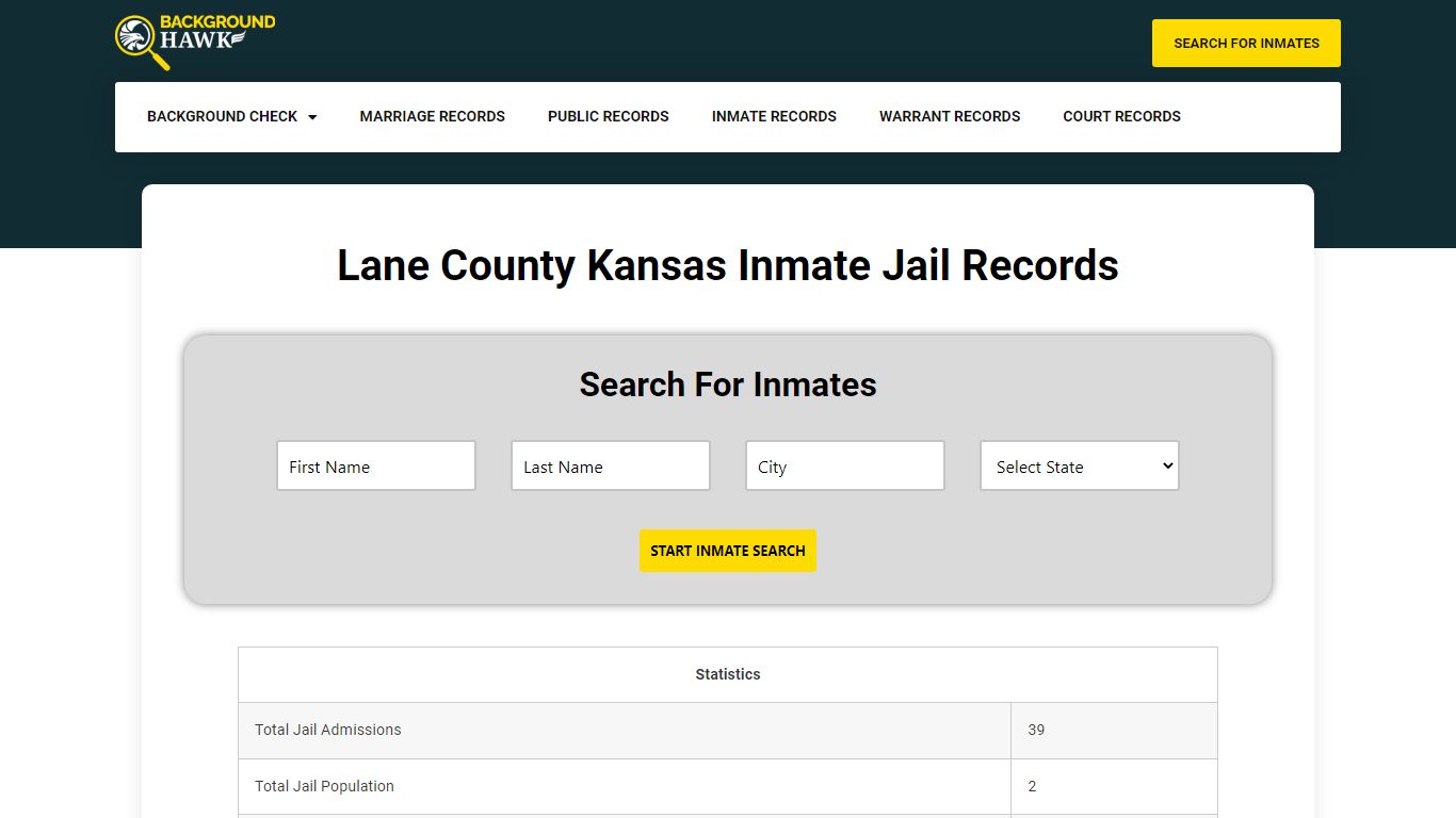 Inmate Jail Records in Lane County , Kansas